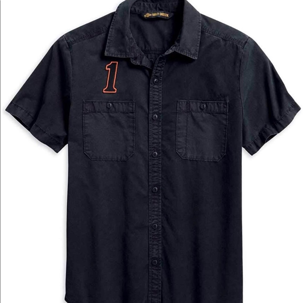 COPY - COPY - COPY - Harley Davidson #1 racing logo shirt